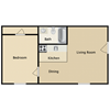 1 BEDROOM 1 BATH