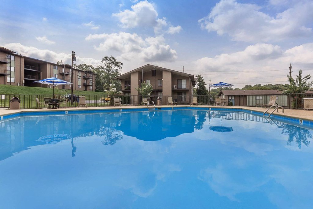 the swimming pool at our apartments