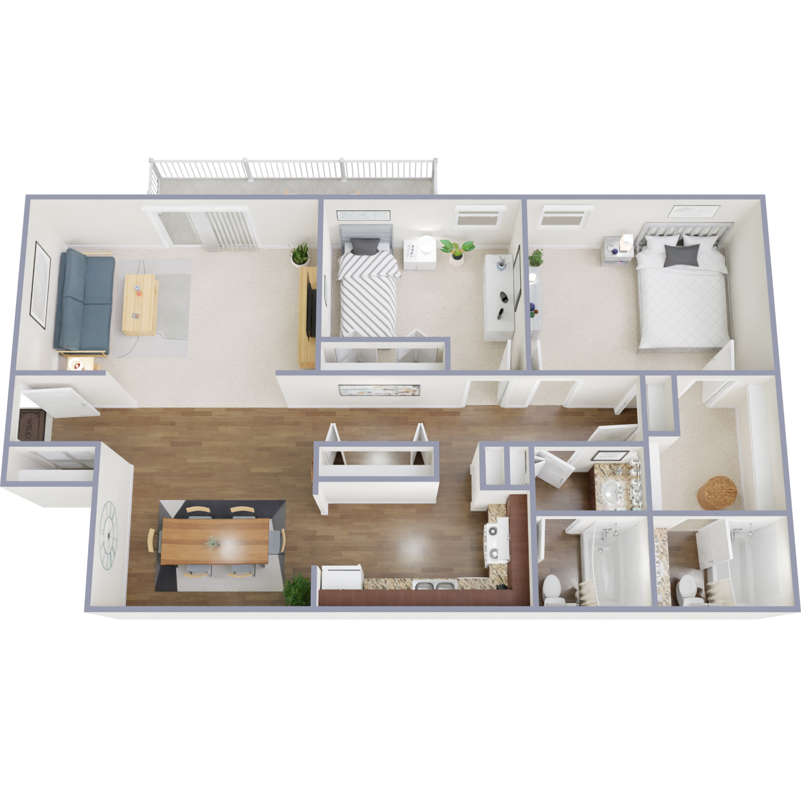 2 Bed 2 Bath