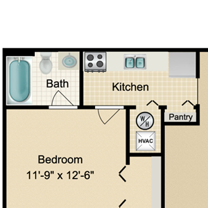 1 Bed 1 Bath