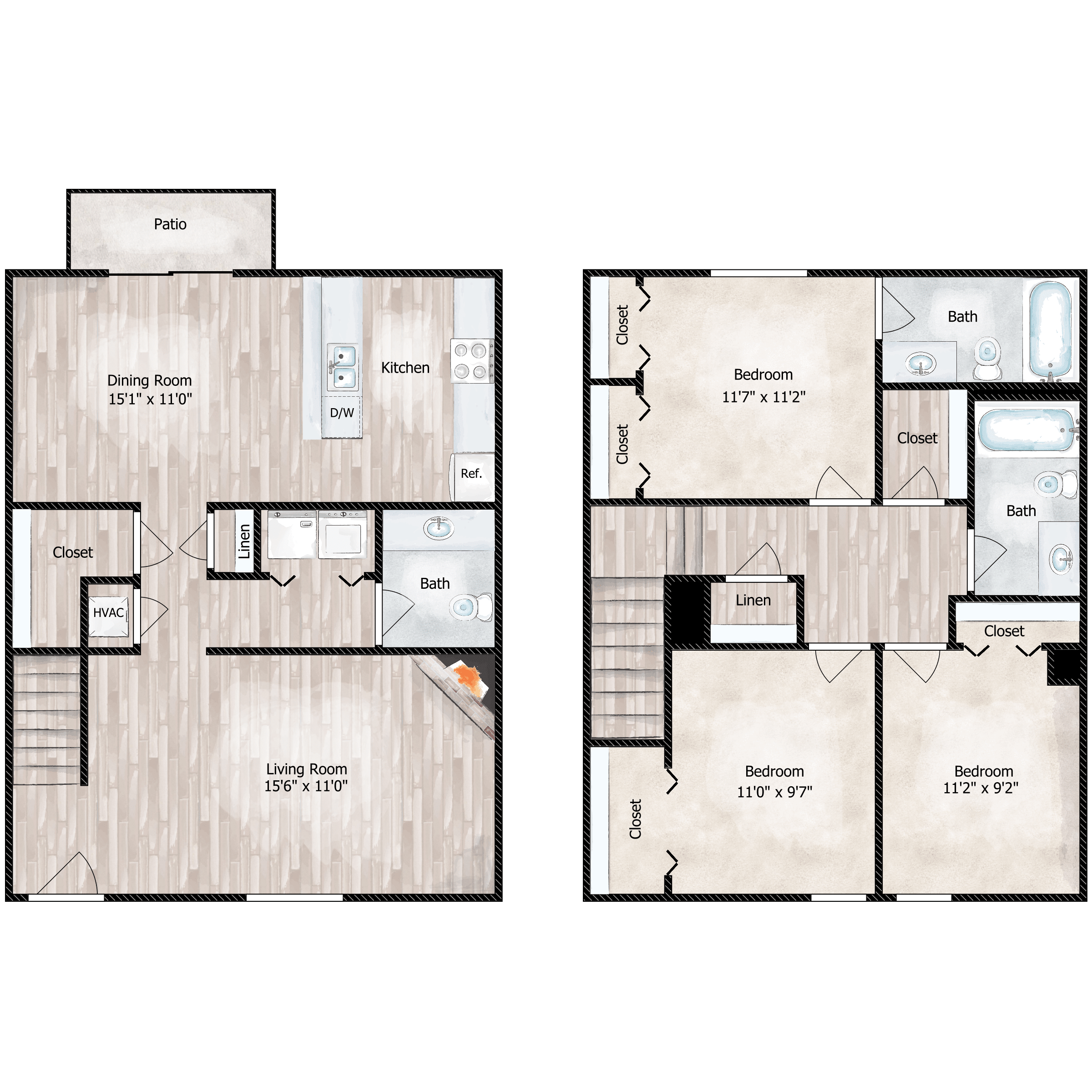 3 Bed 2.5 Bath Townhouse