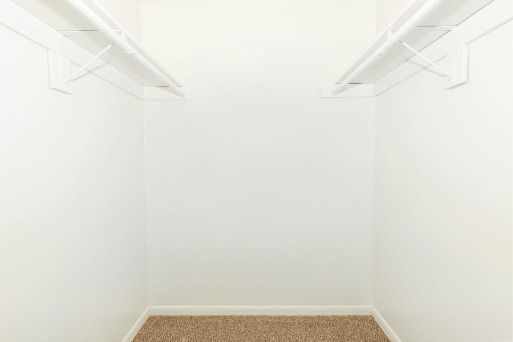 a room with white walls and white fixtures and a carpet