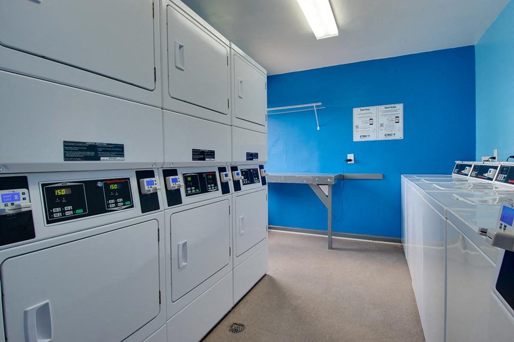 aysis room with machines and a blue wall