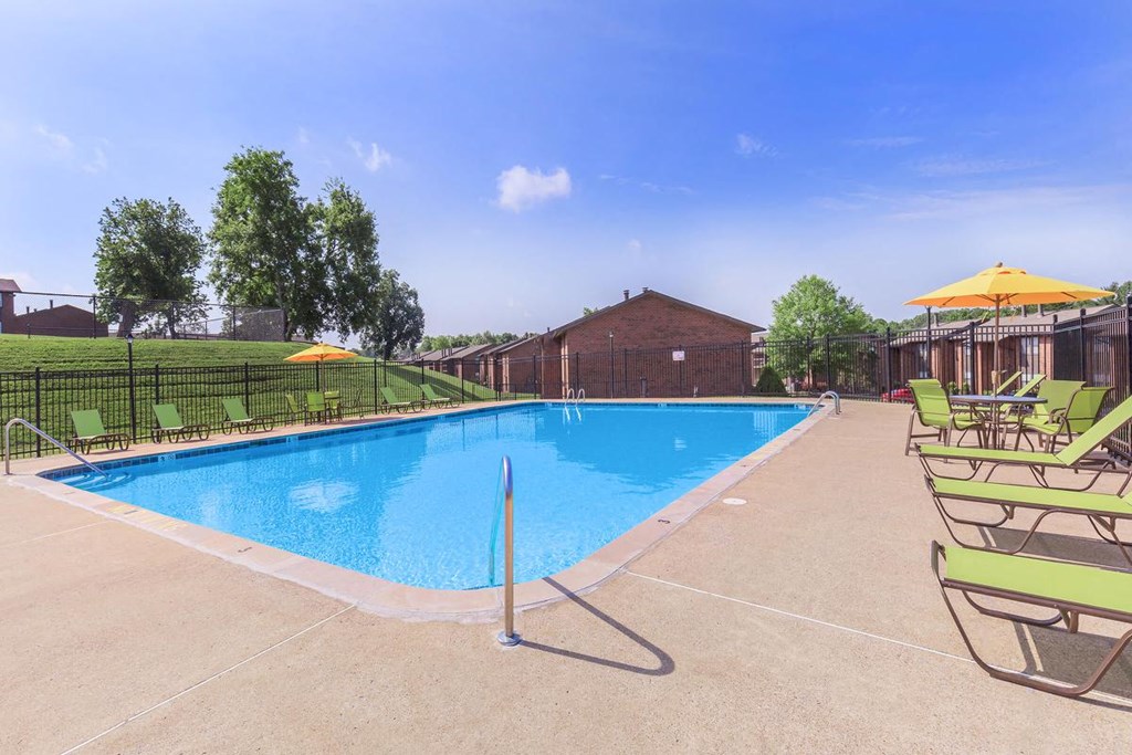 the swimming pool at our apartments