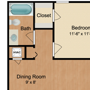 1 Bed 1 Bath