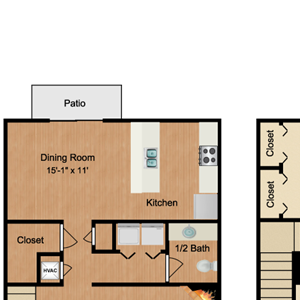 3 Bed 2.5 Bath Townhouse