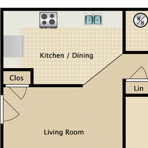 1 Bed 1 Bath