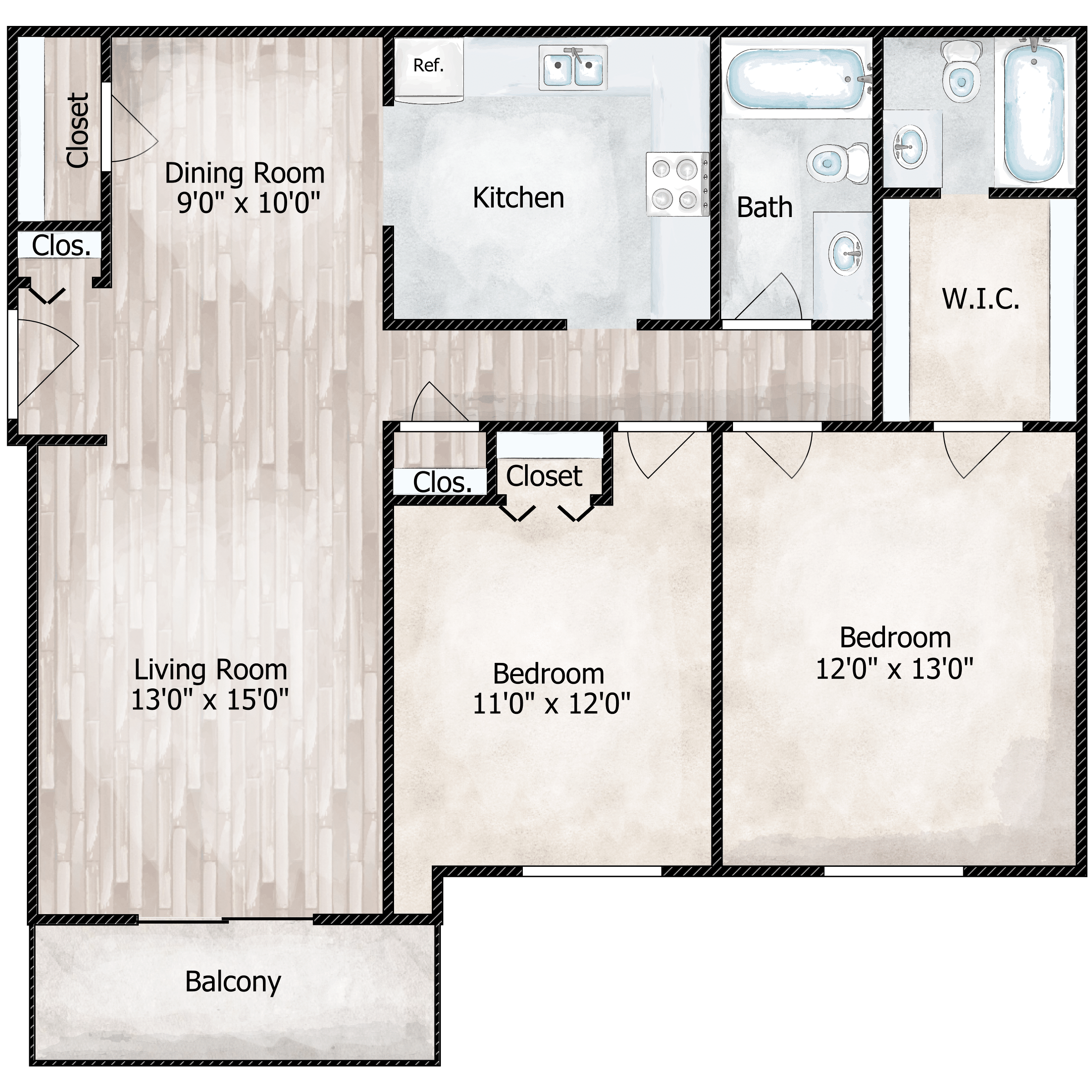 2 BED 2 BATH