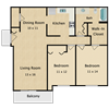 2 BED 1 BATH