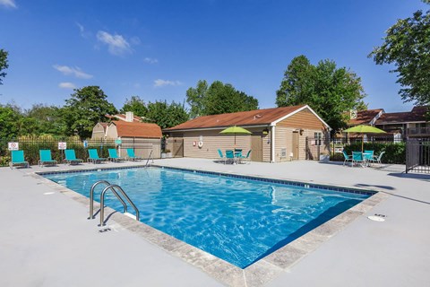 the swimming pool at our apartments