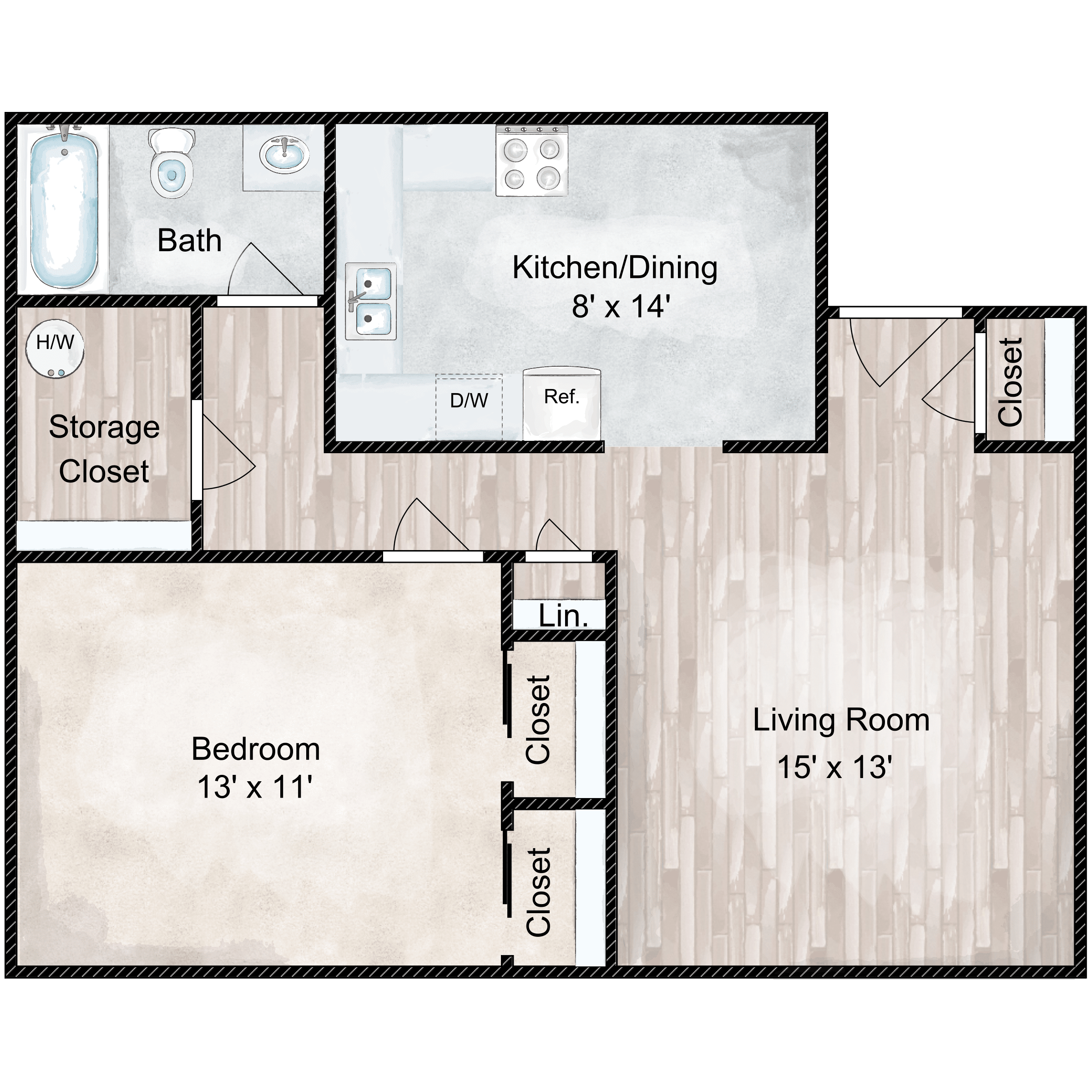 PARKSIDE 1 BEDROOM