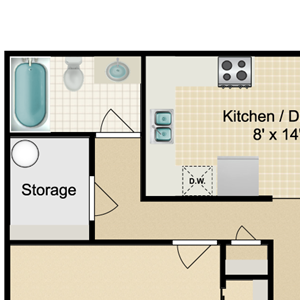 PARKSIDE 1 BEDROOM