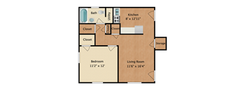 1 BED 1 BATH