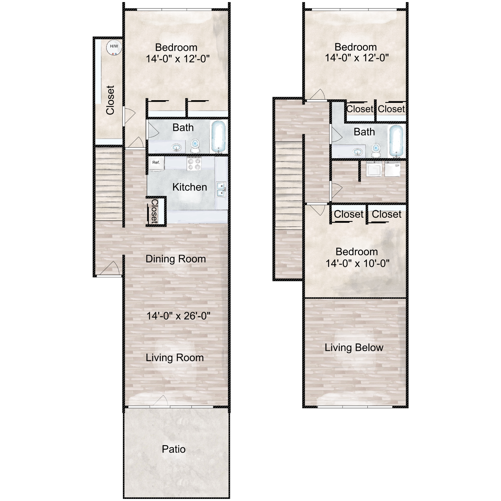 3 BED 2 BATH TOWNHOME