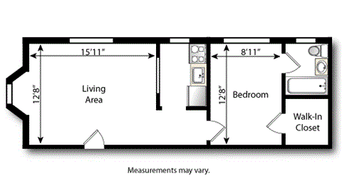 Studio floorplan