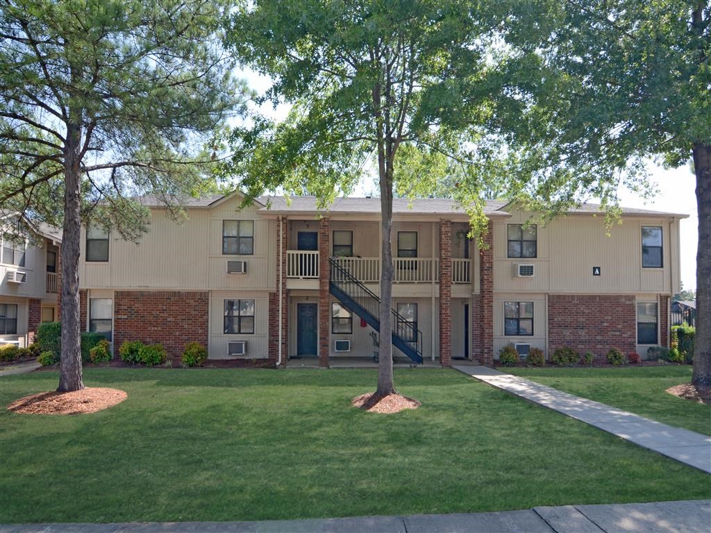 our apartments are located in a quiet neighborhood with trees