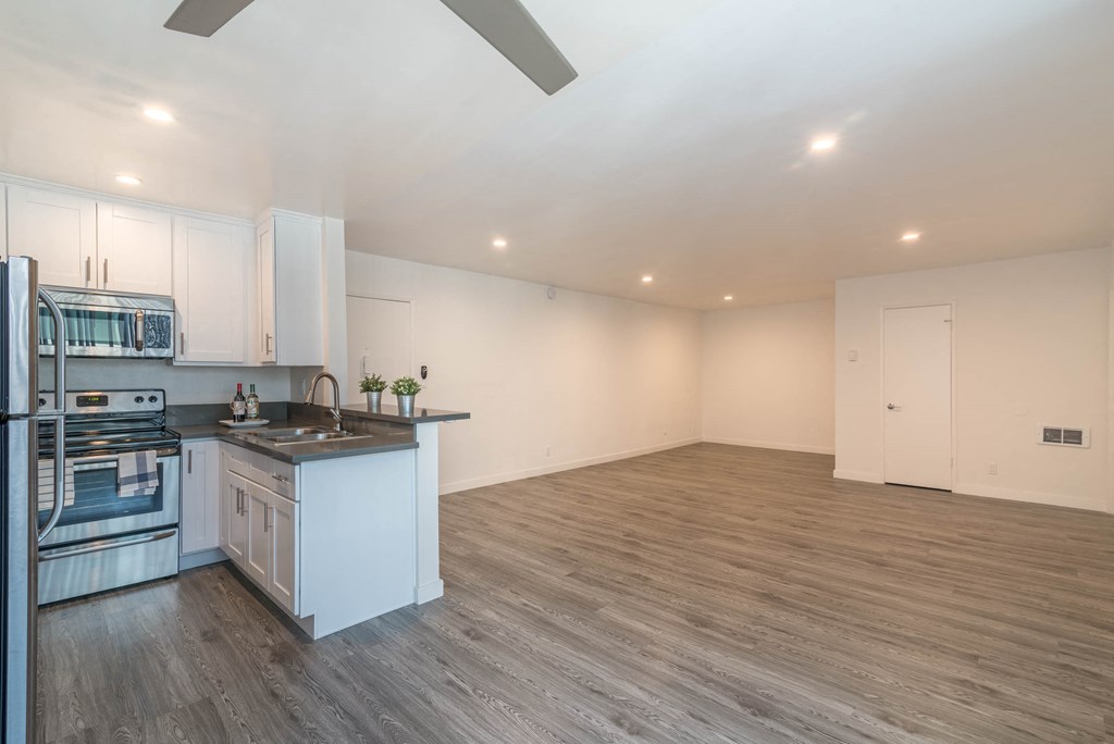 Dining area and kitchen