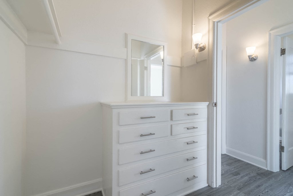 Dressing room with built-in cabinets