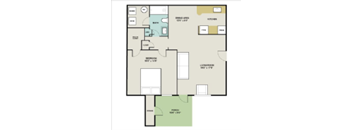 THE GARDEN Floor Plan at Huntington Apartments, Morrisville, NC, 27560