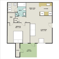 THE GARDEN Floor Plan at Huntington Apartments, Morrisville, NC, 27560