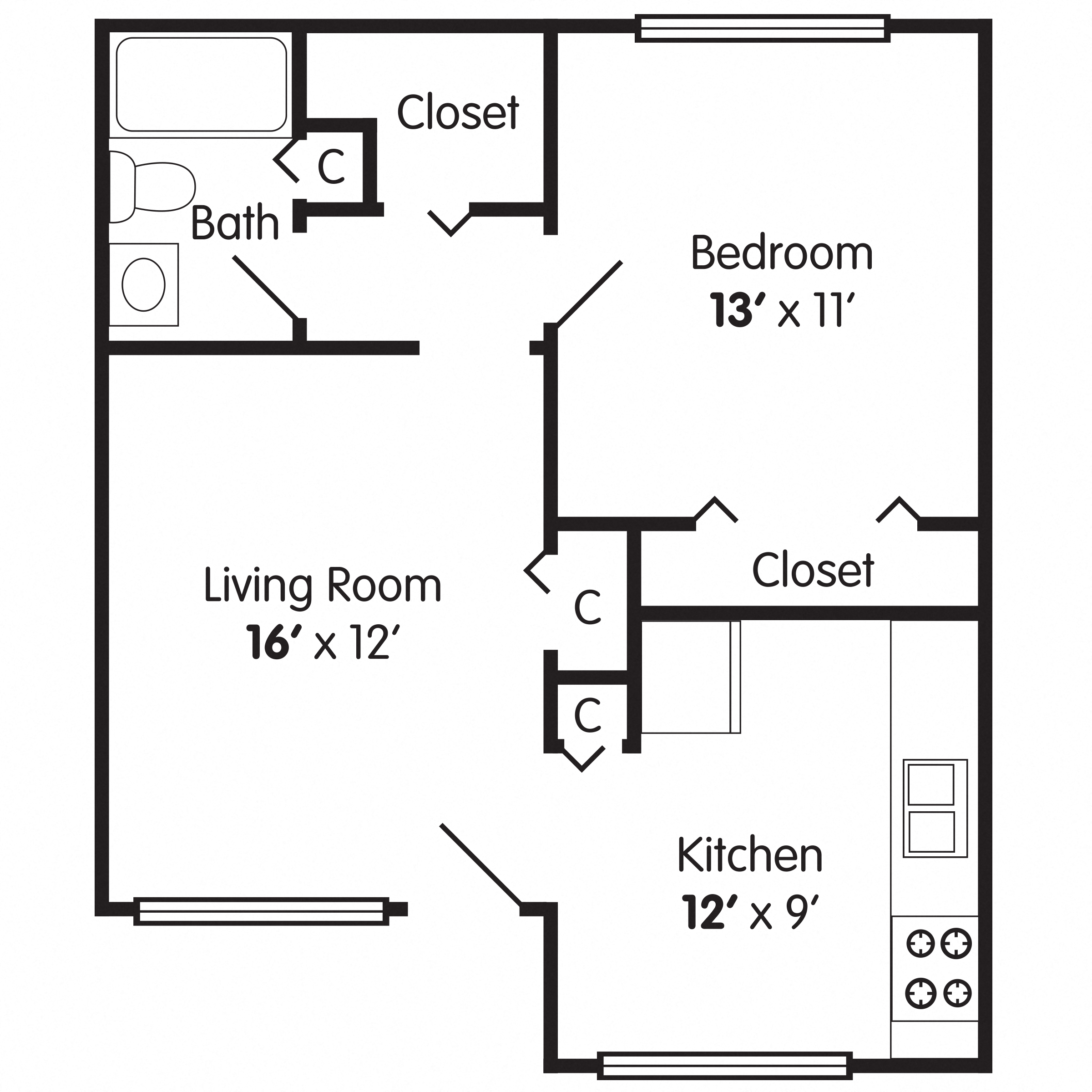 One Bedroom Apartment