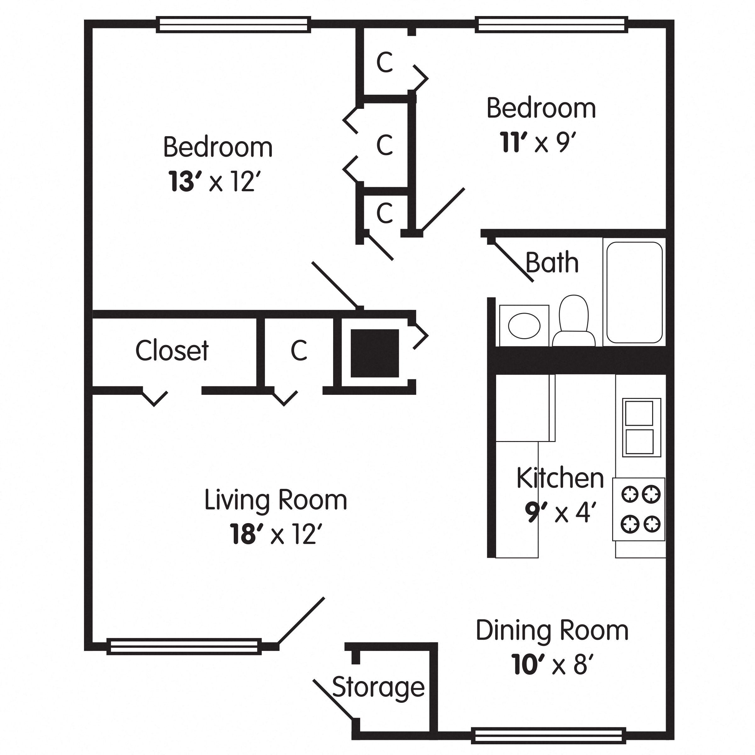 Two Bedroom Apartment