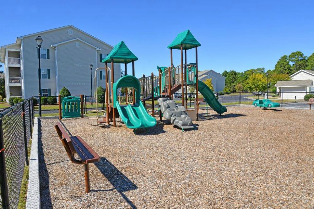 our apartments have a playground with slides and other playground equipment