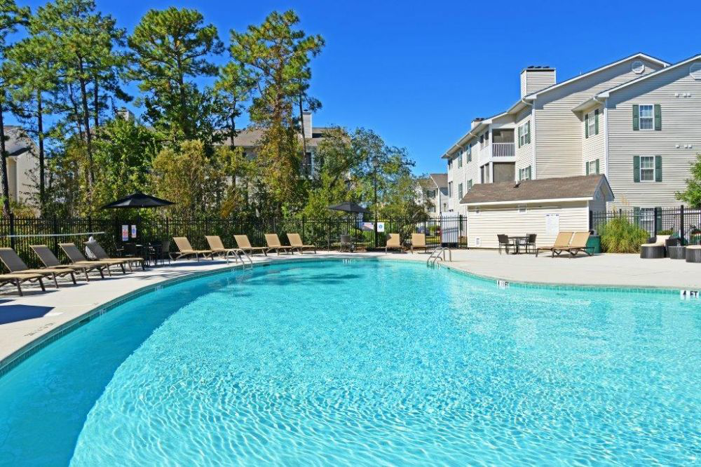 the pool at the apartments for rent