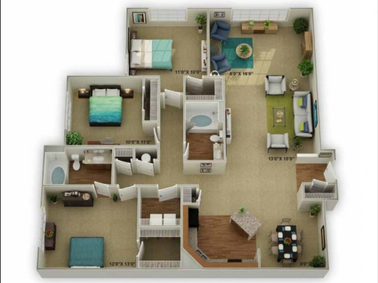 LegendSR6 Legends at Oak Grove Apartment Homes Knoxville, TN 37918 Legend w Sunroom 3br 2ba floor plan