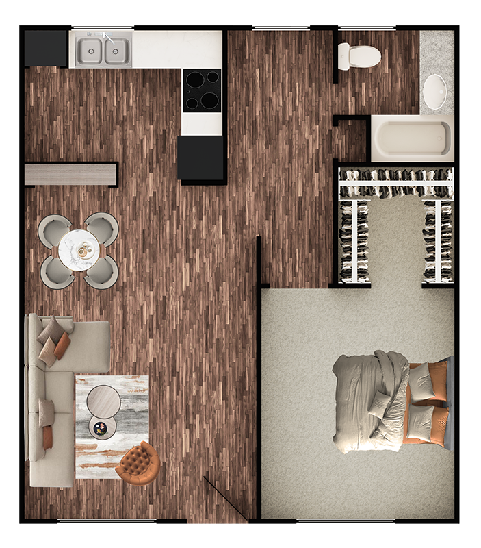 One Bedroom One Bath