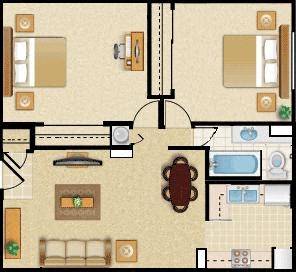 Two Bedroom One Bath