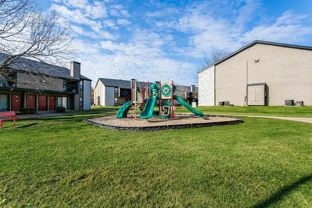 our playground is located in the middle of our community
