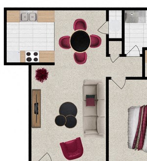 One Bedroom One Bath A1