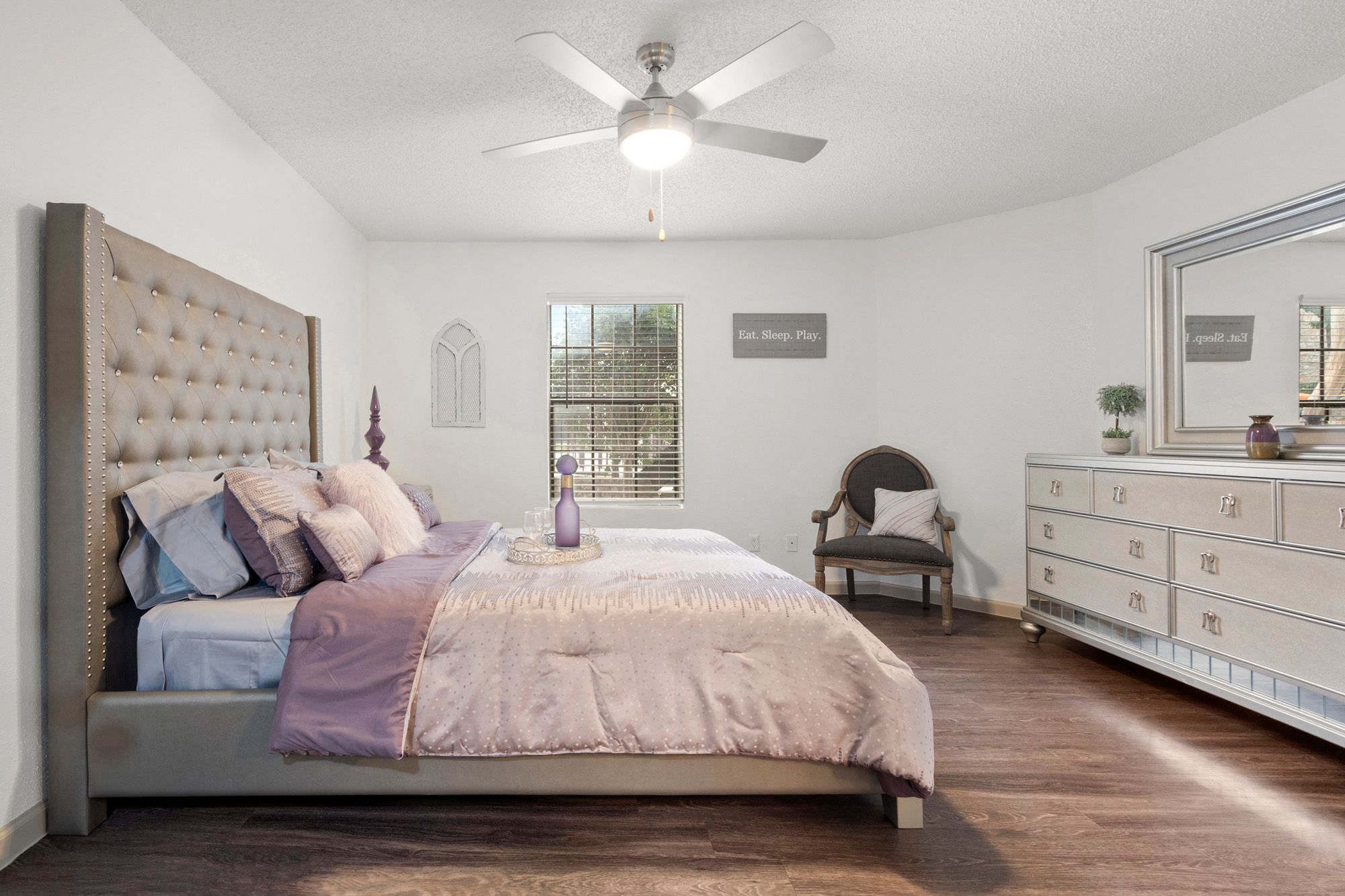 Bedroom, Bed, Chair, Interior Design, Bathroom, Closet