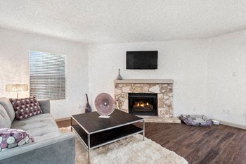 Living Area, Fireplace, Den, Couch, Interior Design, Back Porch