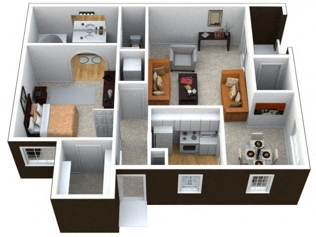 One Bedroom One Bathroom One Bedroom One Bathroom