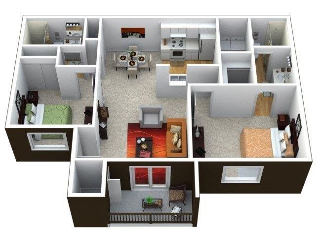 Two Bedroom Two Bathroom Two Bedroom Two Bathroom
