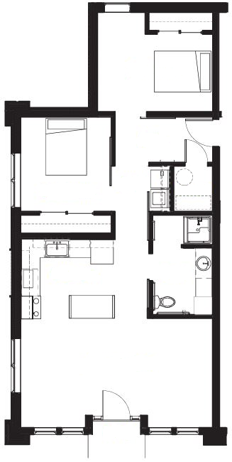 2 Bedroom 1 Bathroom