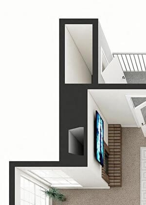 2 bed apt floor plan