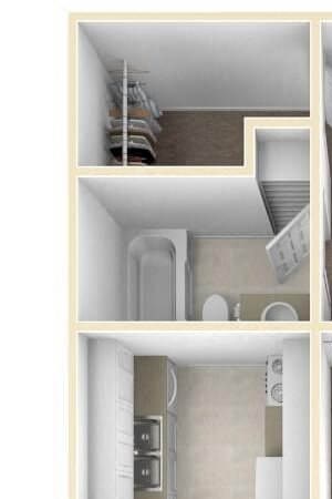 floor plan of two bedroom apartment