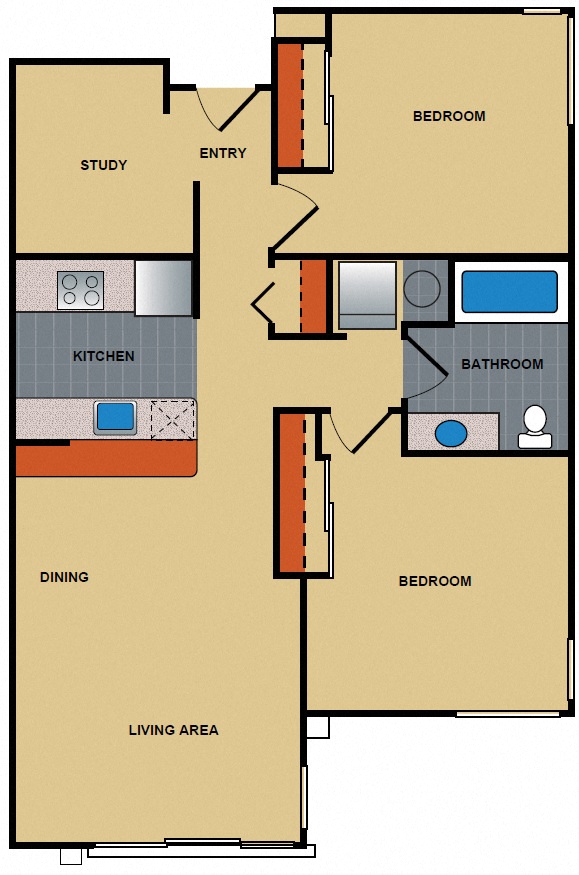 Ellipse 2 Bedroom 1 Bath