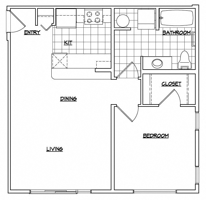 One Bedroom + Extra Storage + Walk-In Closet