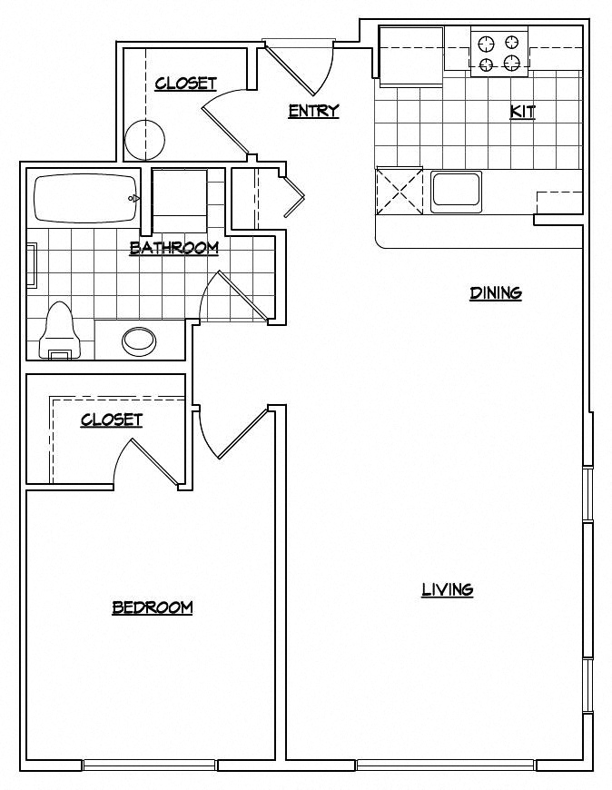 One Bedroom + Extra Storage + Walk-In Closet