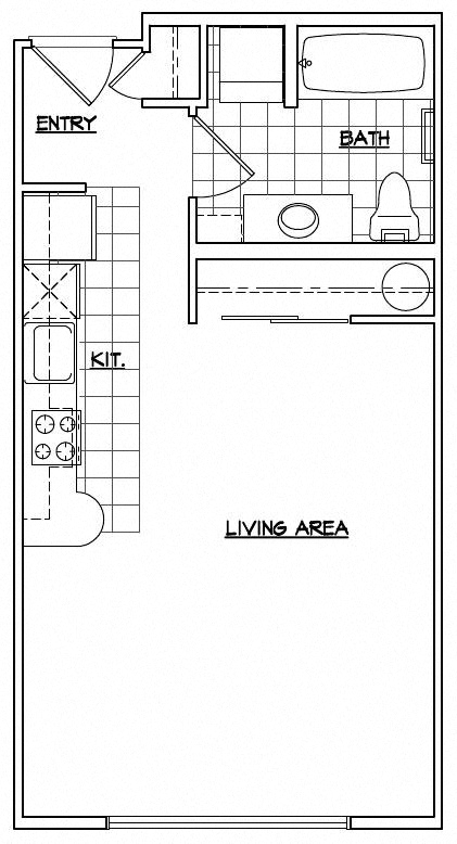 Studio with extra storage