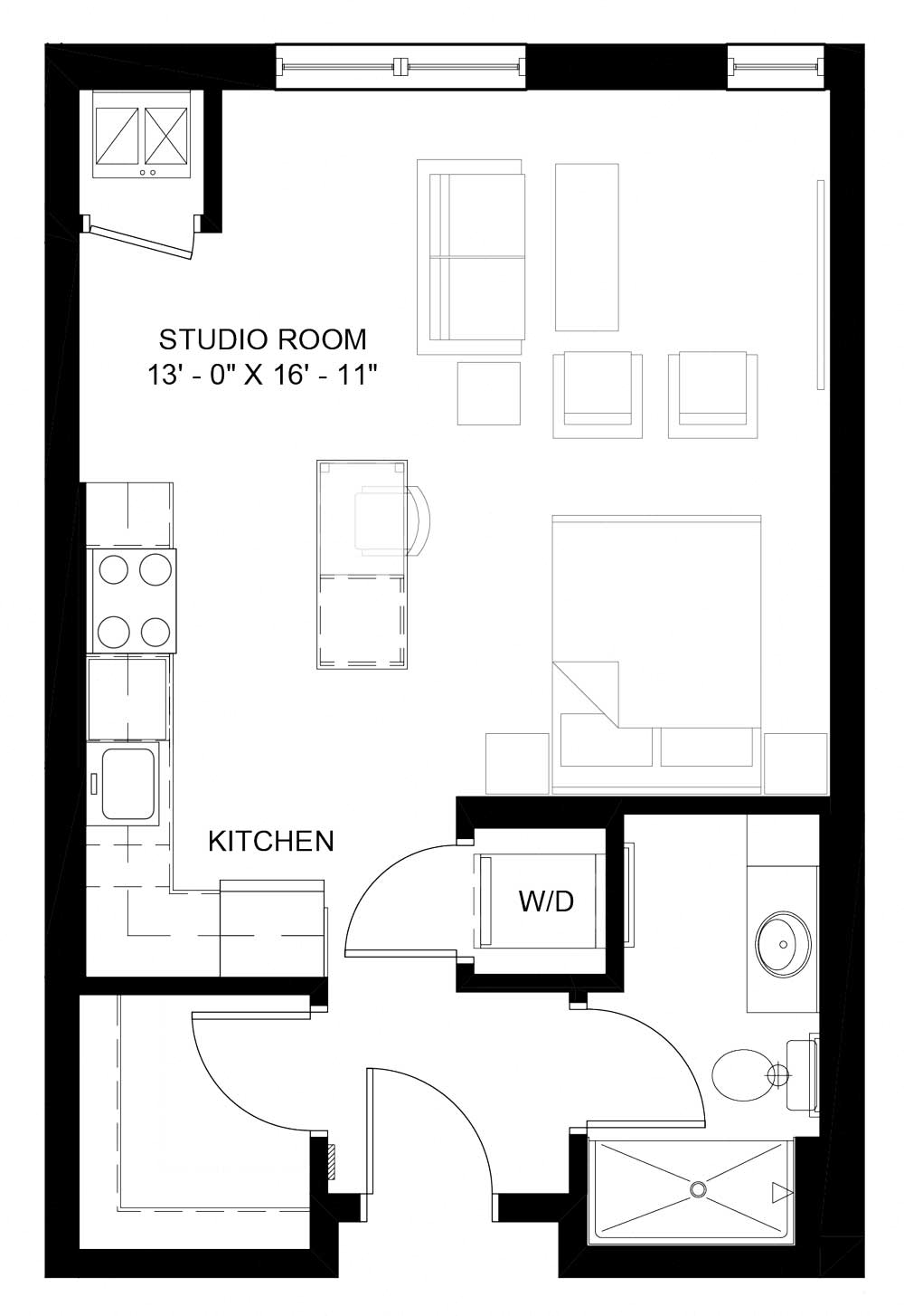 Elbert studio floor plan