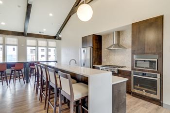 Kitchen available for resident use with plenty of counter space at Ascend at Woodbury in Woodbury, MN