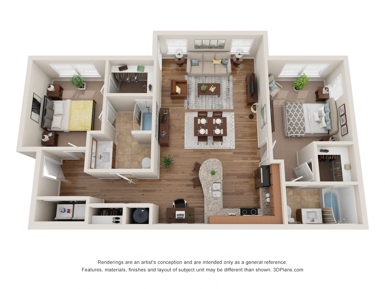 B1 Two Bedroom / Two Bath