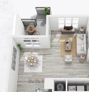 1BRC One Bedroom / One Bath (Corner Unit). The Emerson. Florence, SC. 1BRC One Bedroom / One Bath (Corner Unit). The Emerson. Florence, SC.
