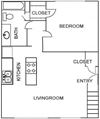 1 Bedroom / 1 Bath