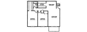 2 Bd.  1 Bath Deluxe